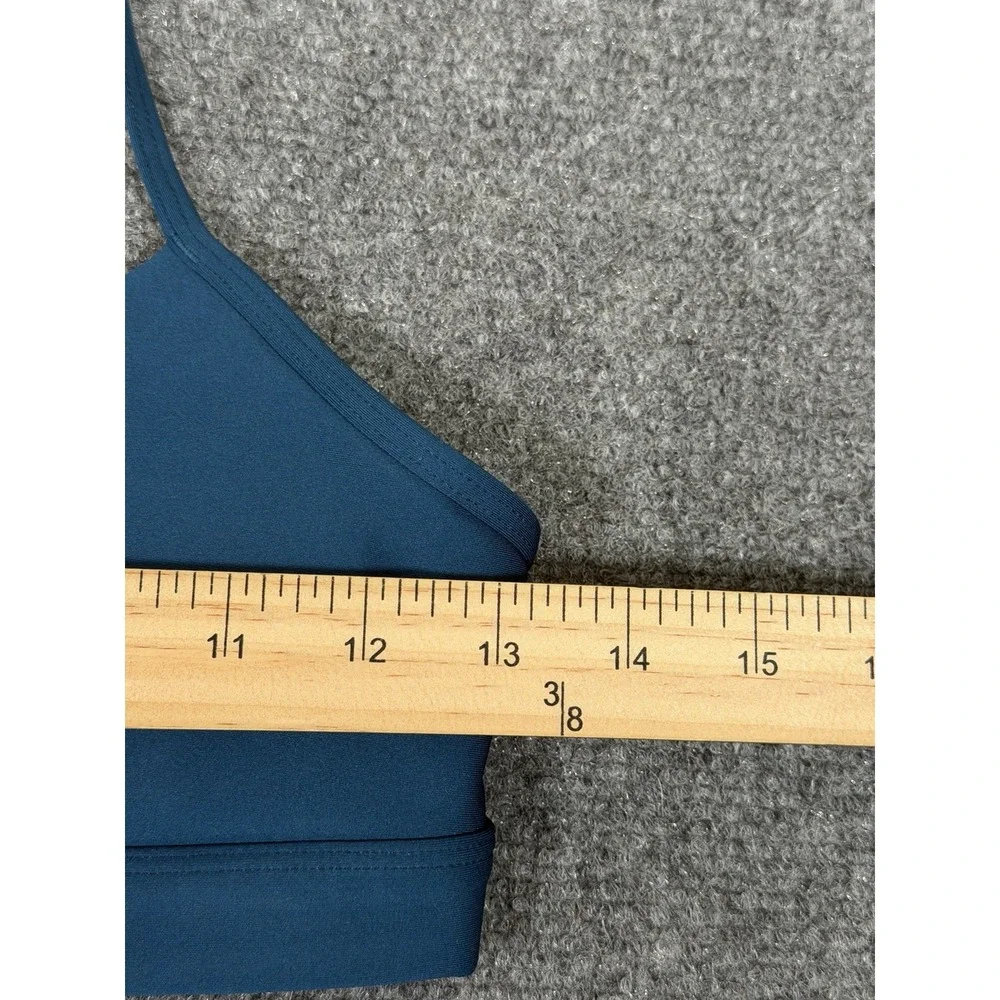 Alo Yoga Airlift Intrigue Bra Women's Small Eclipse Blue Strappy Sports Bra Rare